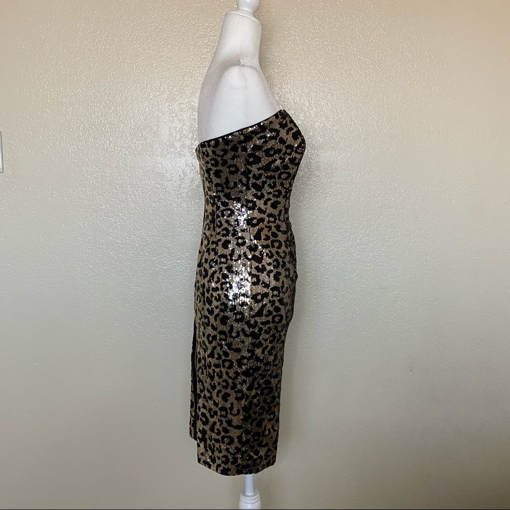 Guess by Marciano Gold/Black Leopard Lust Dress S - Picture 6 of 12
